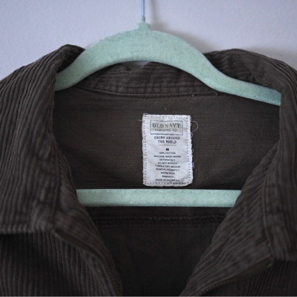 Vintage 90’s Old Navy Brown Fringe Zipped Corduroy Jacket Size M(men’s) Y2K Boho - Picture 10 of 10